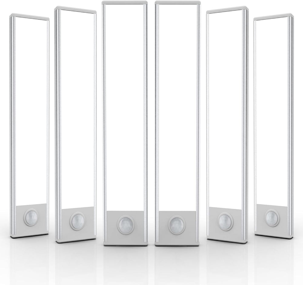 6 Pack Under Cabinet Lighting Wireless, 32 LED Rechargeable Battery Motion Se...