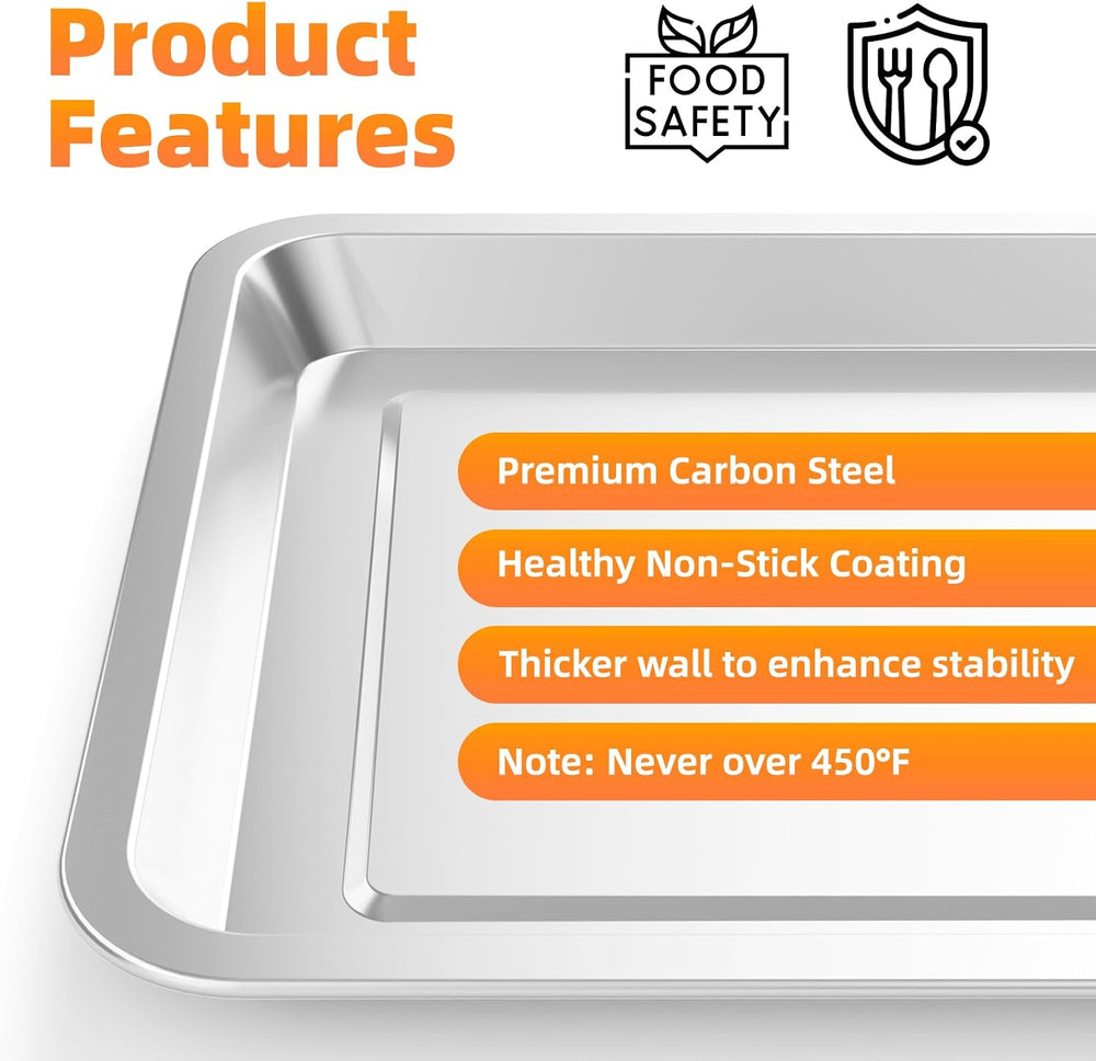 Air Fryer Basket for Oven, 3 Set Stainless Steel Oven Air Fryer Basket and Tr...