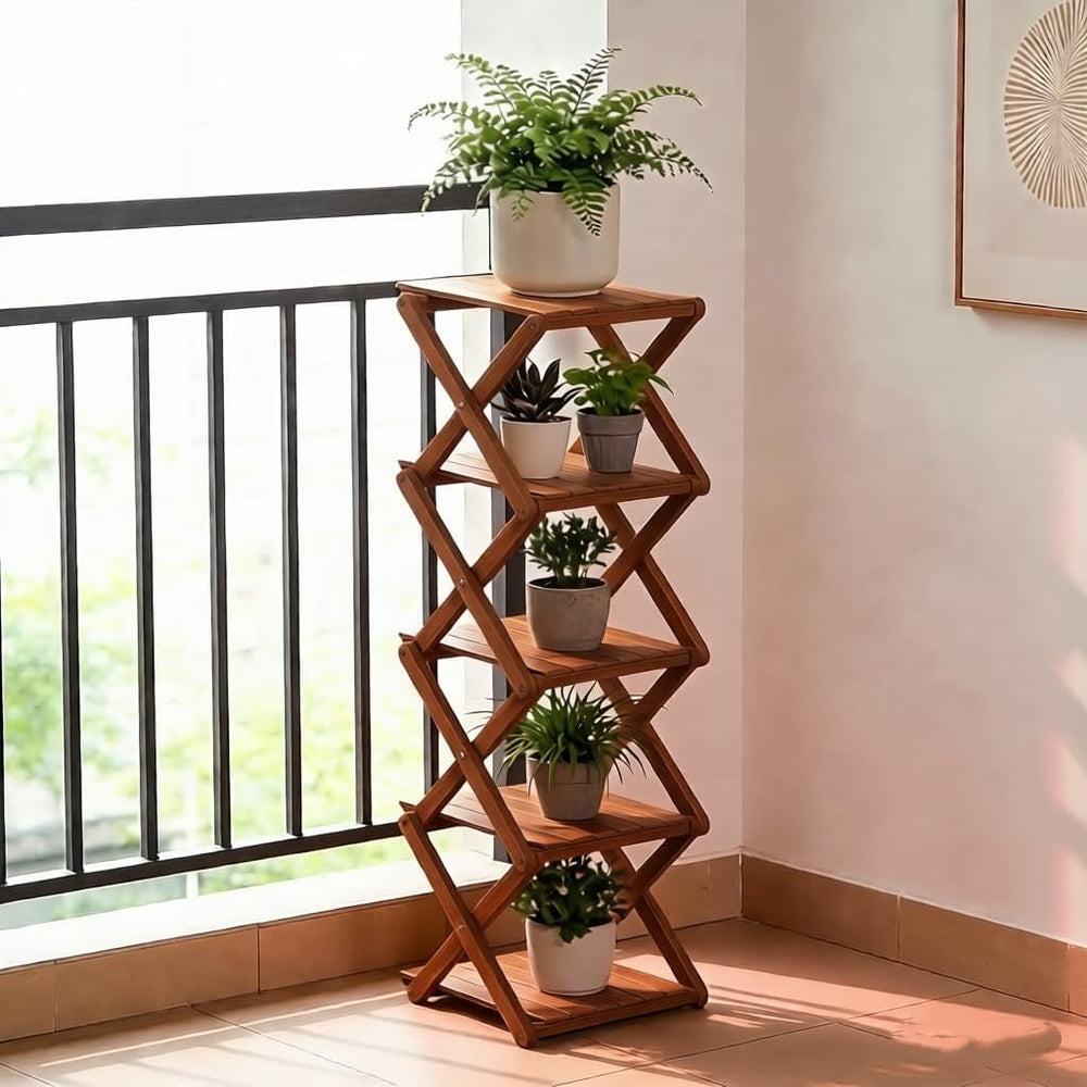 Bamboo Shoe Rack - No Assembly Required, Tall Narrow Foldable Shoe Organizer,...