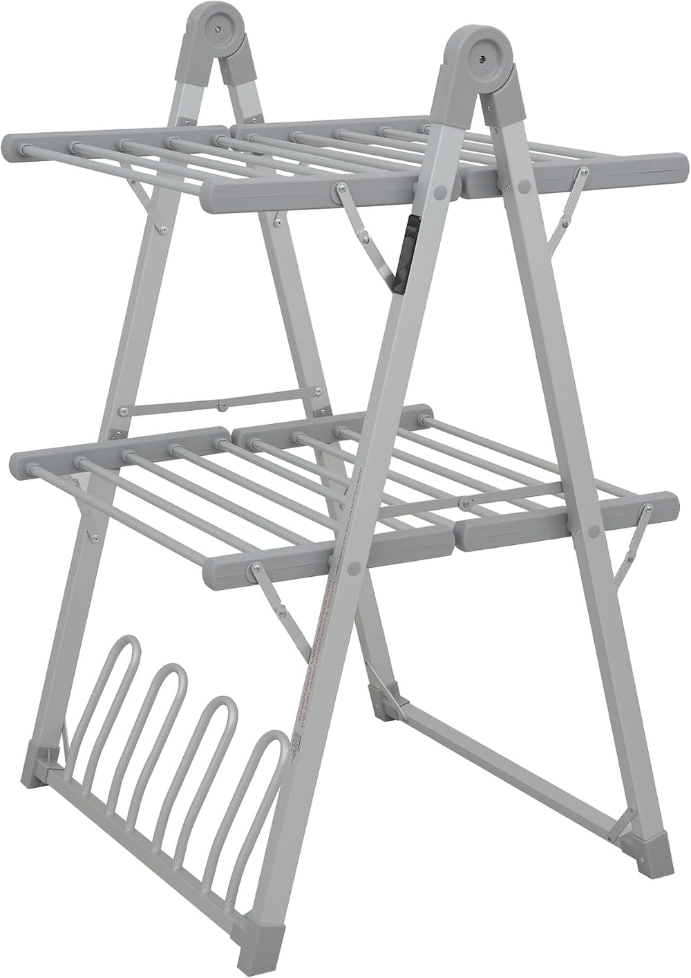 Heated Clothes Drying Rack Foldable Timer Shoes Socks,Silvery Gray