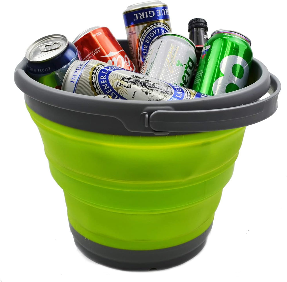 SAMMART 10L (2.6 Gallon) Collapsible Plastic Bucket - Foldable Round Tub - Po...