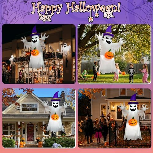 OurWarm 8FT Ghost Inflatable Halloween Decorations, Halloween Inflatables