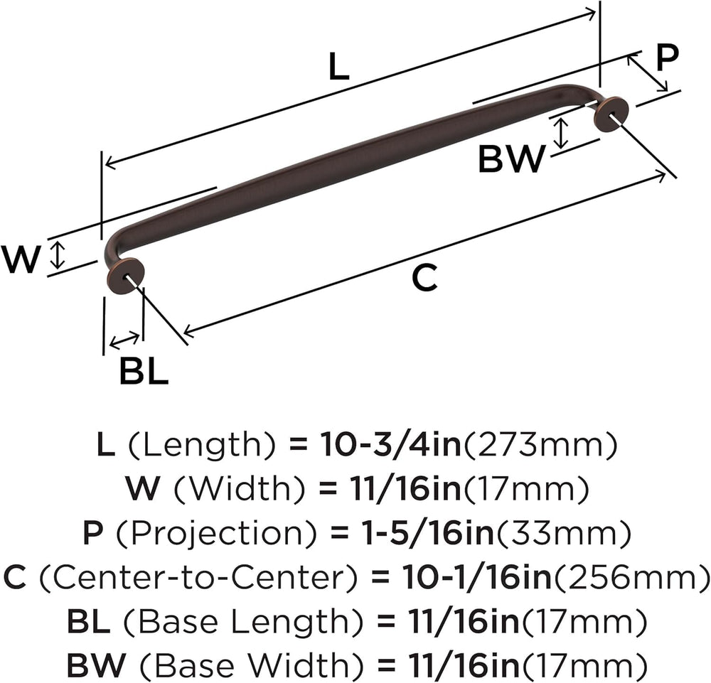 Amerock 10-1/16" Renown Oil-Rubbed Bronze Drawer Pull
