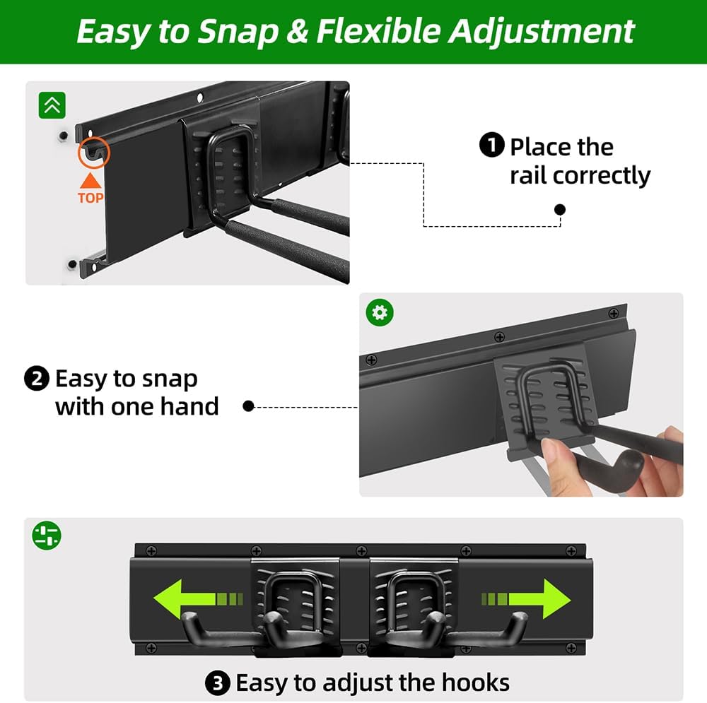 PIYILO Garage Wall Organizer, 48 inches Adjustable Garden Tool Organizer