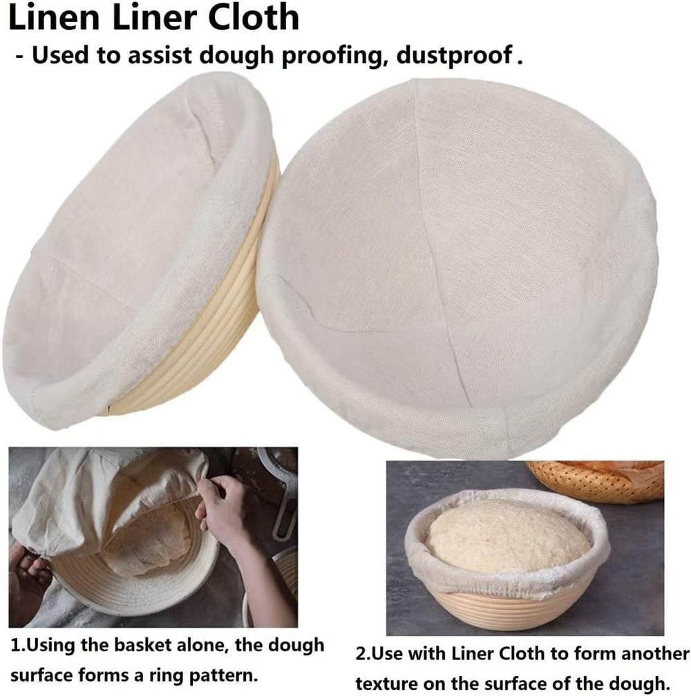 7 inches Round Banneton Basket for Bread Proofing, Dough Proofing Bowls with ...