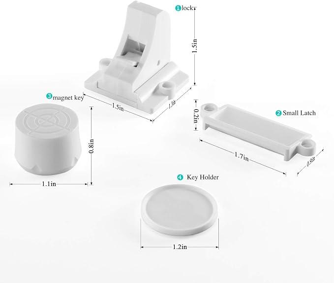 Vmaisi Adhesive Magnetic Locks for Cabinets & Drawers