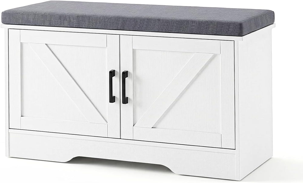 NEWBULIG Shoe Bench with Storage for Entryway, 27.6" Shoe Storage Bench