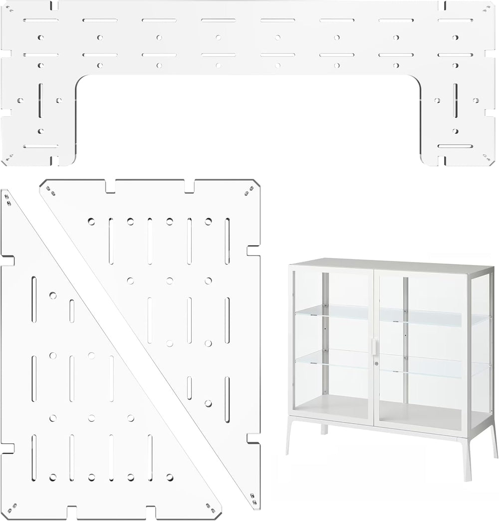 LUVCOSY Acrylic Shelves for IKEA Milsbo Wide Greenhouse Cabinet- 8mm Thick, C...