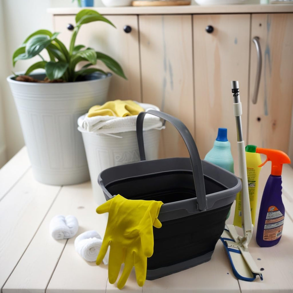 SAMMART 10L (2.6 Gallon) Set of 2 Collapsible Rectangular Handy Basket/Bucket...