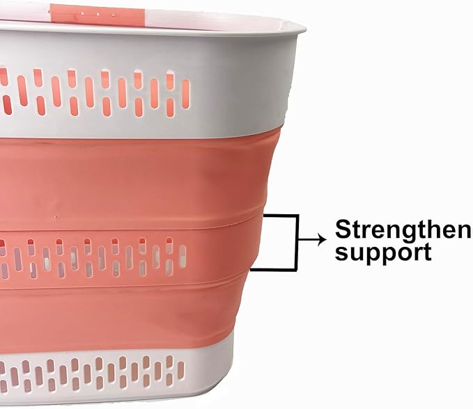 SAMMART 40L Collapsible Plastic Laundry Basket