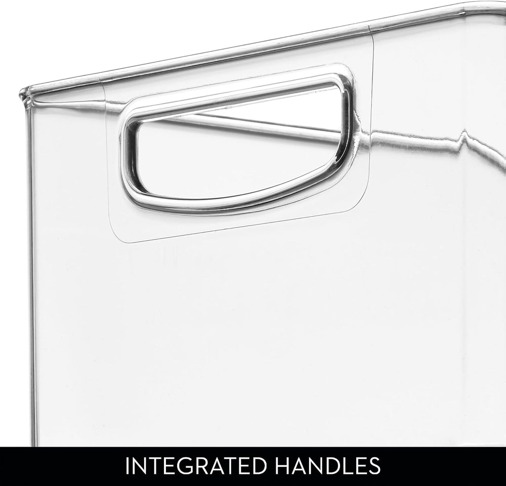 iDesign Stackable Storage Bin, Set of 4, Clear