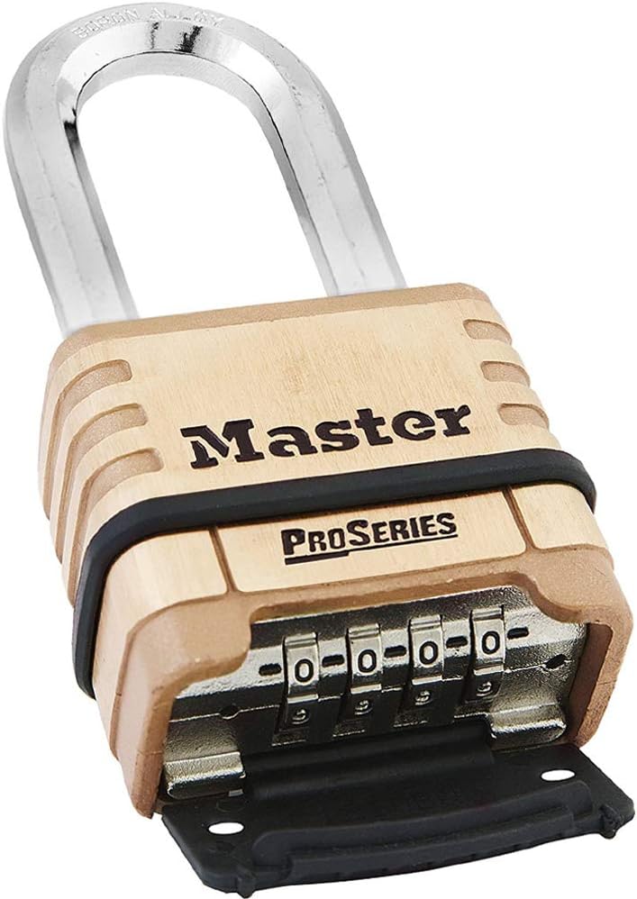 Master Lock 1175DLH 2-1/4in (57mm) Wide ProSeries Brass Resettable Combinatio...