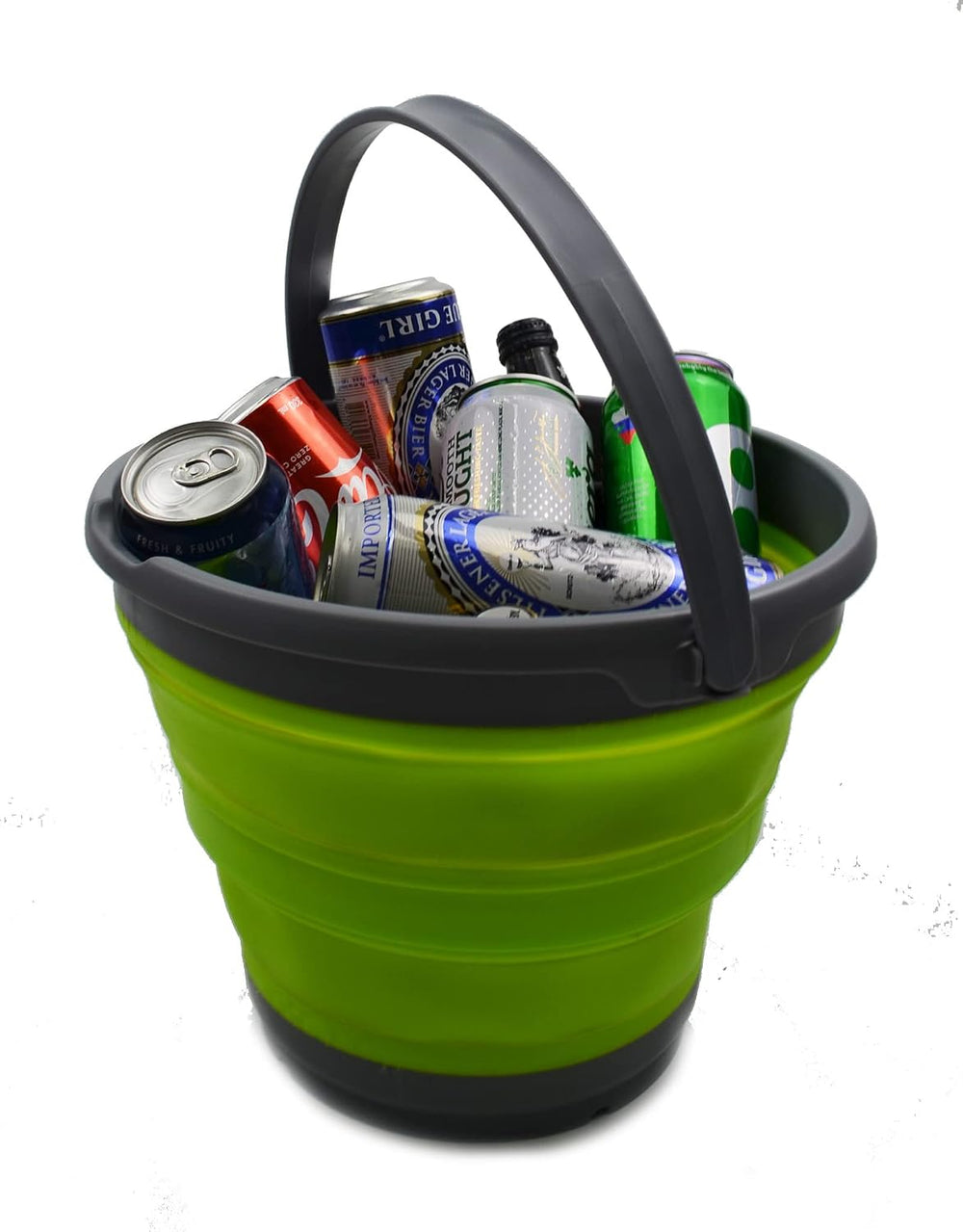 SAMMART 10L (2.6 Gallon) Collapsible Plastic Bucket - Foldable Round Tub - Po...