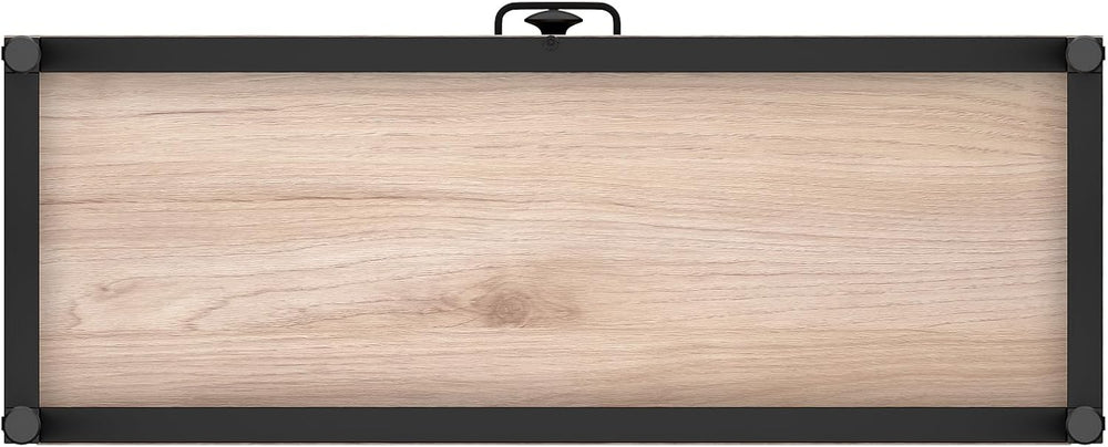 XIAO WEI Cabinet With 2 Rattan Curved Pattern Flip Drawers, Freestanding Shoe...