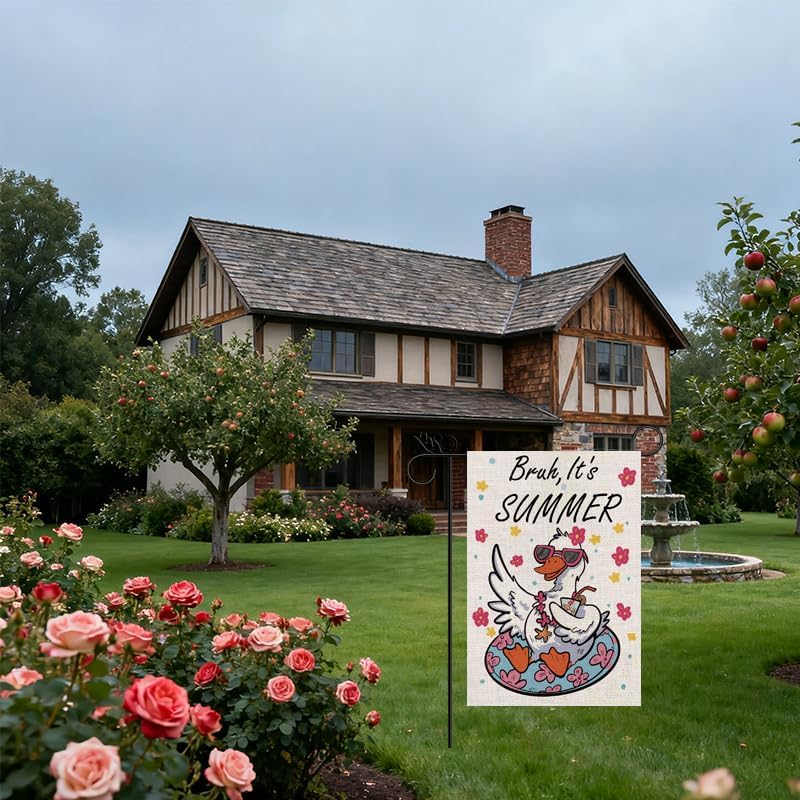 Seasonal Garden Flags - Funny Goose Double Sided Flags Set of 11 Holiday Farm...