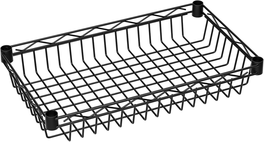 Basket Shelves Closet Rack with Wheels Metal Pantry Wire Shelf Unit