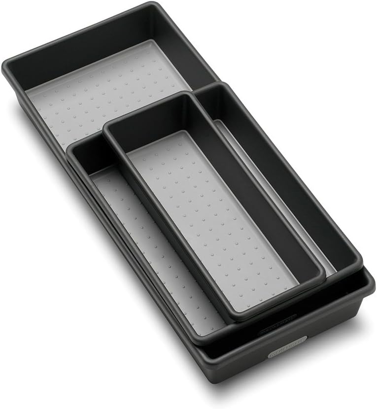 madesmart Storage Bins | Multi-Purpose | Granite | Nonslip Bottom | Set of 3,...