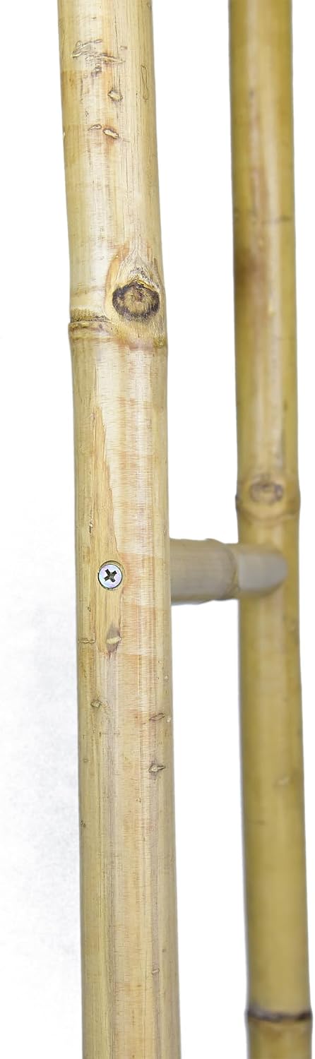 Handcrafted Bamboo 4 tier Towel Ladder Rack for Bathroom Storage Blanket Clot...