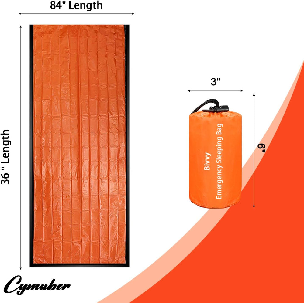 Emergency Sleeping Bag Survival Bag, Cymuber Portable Waterproof Thermal Bivy...