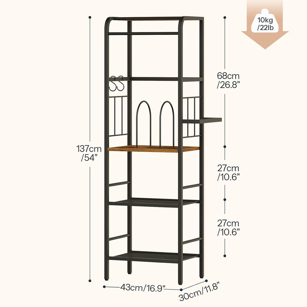 HOOBRO 4-Tier Freestanding Towel Rack with Storage Shelf for Bathroom