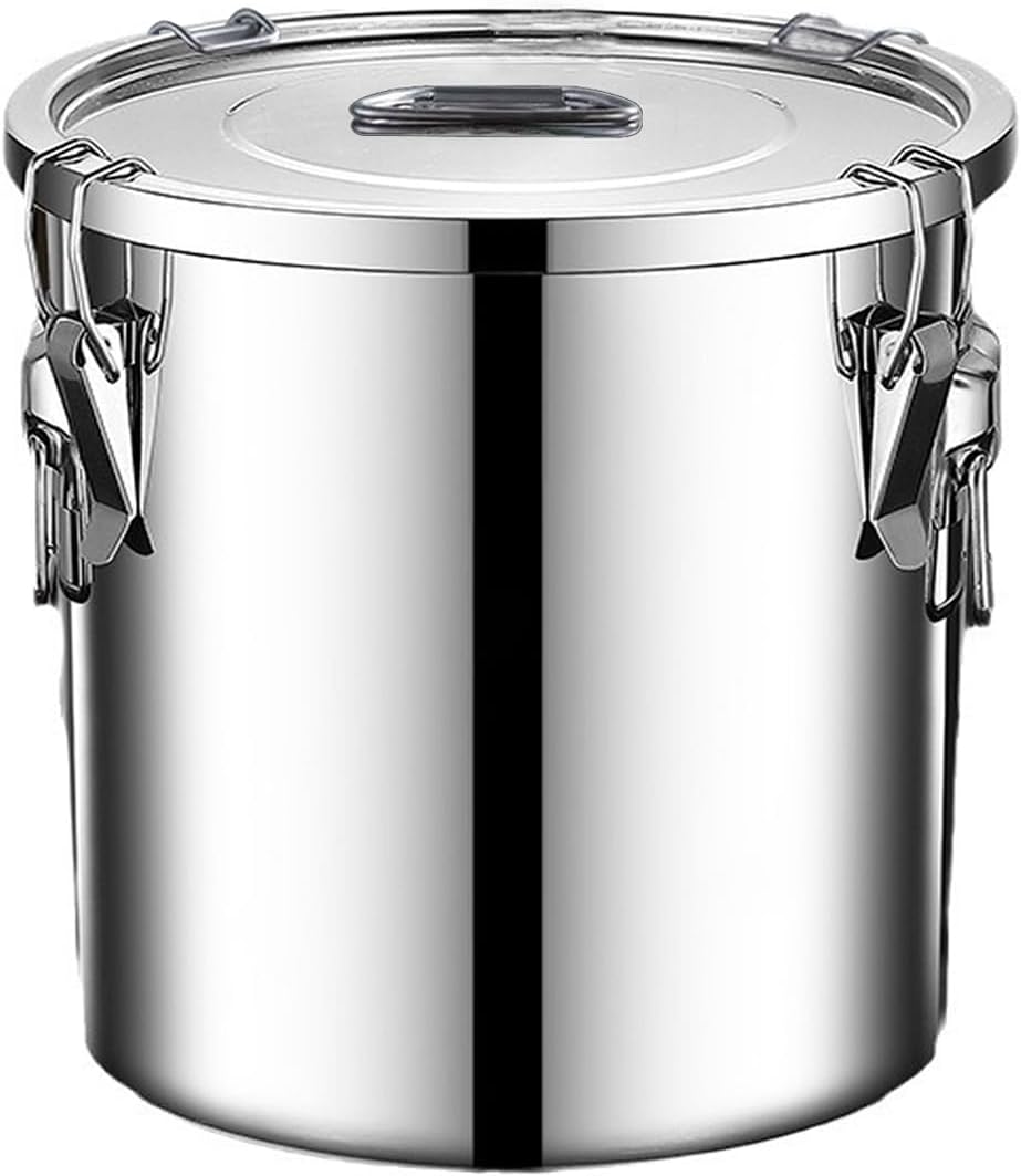 304 stainless steel food storage containers with lids lock clips airtight con...