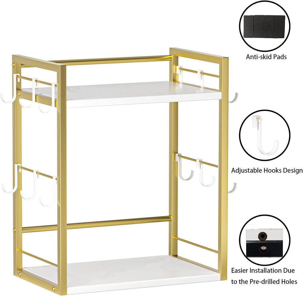 Dorhors Coffee Bar Organizer,Mug Holder,Station Organizer Kitchen Counter