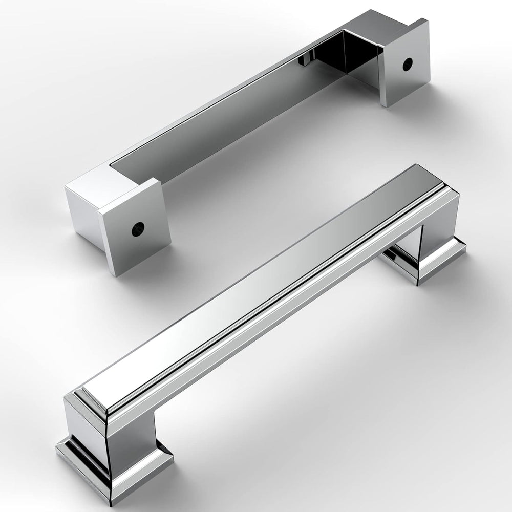 Amerdeco 10 Pack Polished Chrome Cabinet Pulls 3 Inch(76mm) Hole Center Cabin...