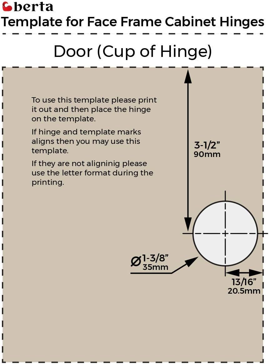 20-Pack 1-1/4" Overlay Soft Close Face Frame Kitchen Cabinet Hinges