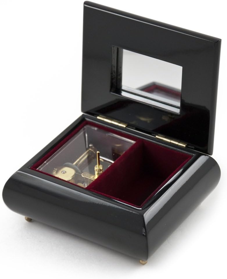 3X2 Wallet Size Black Lacquer Photo Frame Music Box with New Pop-Out Lens Sys...