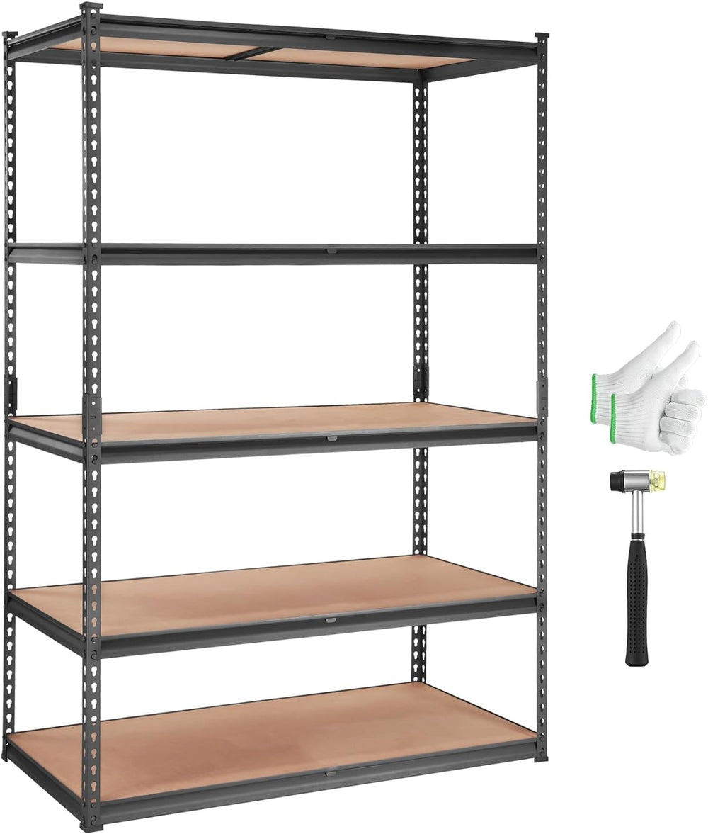 VEVOR Storage Shelves 5-Tier Adjustable 2000 lbs 48"x24"x72" S...