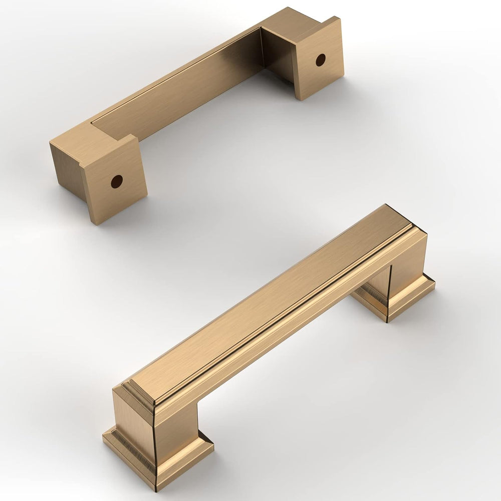 Amerdeco 10 Pack Champagne Bronze Cabinet Pulls 3 Inch(76mm) Hole Center Cabi...