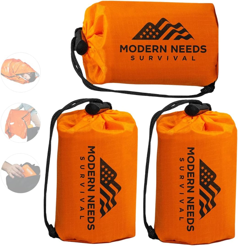 MODERN NEEDS Emergency Sleeping Bag Survival | Emergency Blanket, Bivy Sack &...