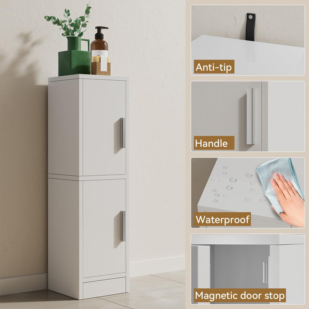 IBUYKE Small Bathroom Storage Cabinet, Narrow Floor Corner Cabinet