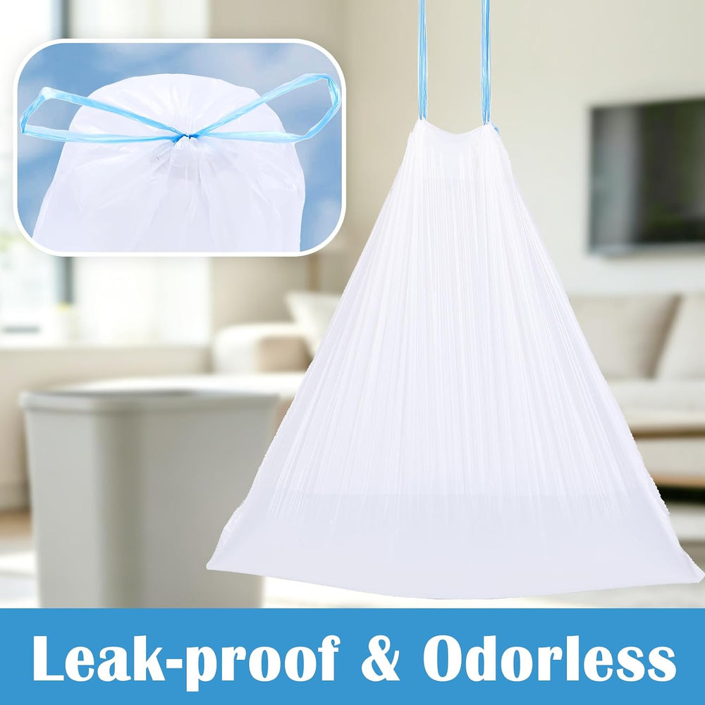 4 Gallon 1000 Counts Small Drawstring Trash Bags, Clear Garbage Bags