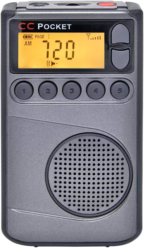 C. Crane CC Pocket AM FM and NOAA Weather Radio with Clock and Sleep Timer