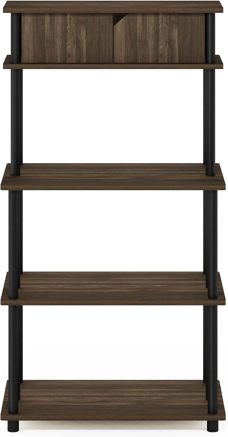 Furinno Turn-N-Tube Kitchen Storage Shelf with Top Cabinet for Kitchen, Dinin...