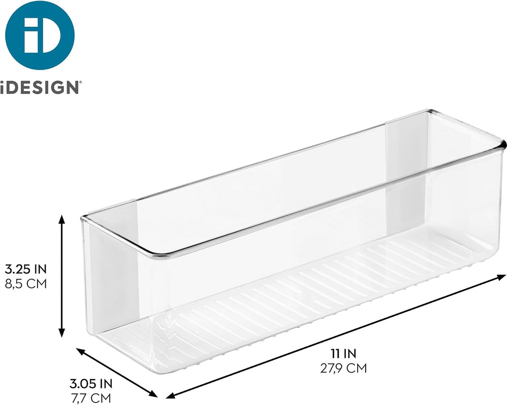 iDesign Adhesive Organizer Bin, Set of 4, Clear