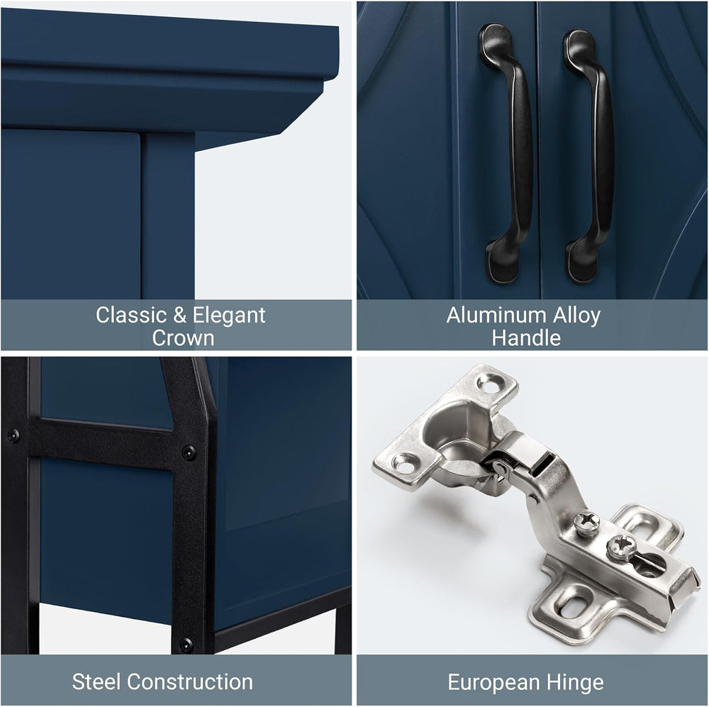 Over The Toilet Storage Cabinet, Over Toilet Bathroom Organizer with Doors Ab...