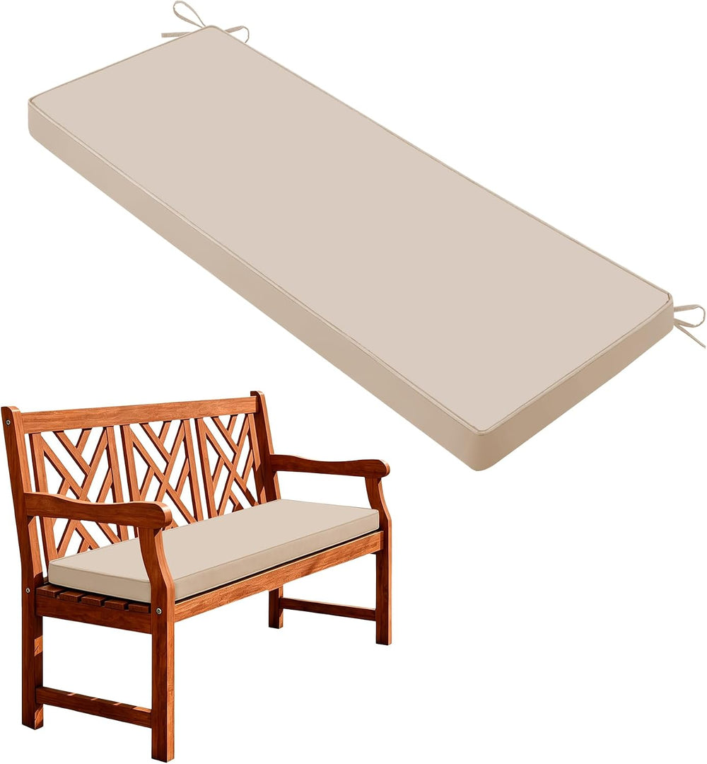 Outdoor Bench Cushion Pad, Patio Bench Cushion 48"x18", Beige
