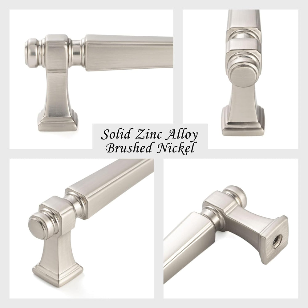 3 Inch Brushed Nickel Cabinet Pulls 10 Pack French Style P2501