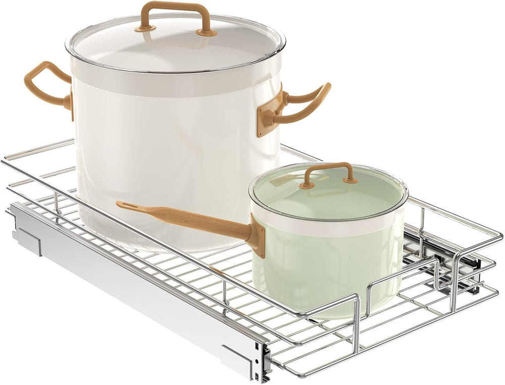 LOVMOR Pull Out Cabinet Organizer 10½"W x 21½"D, Kitchen Cabinet Pu...