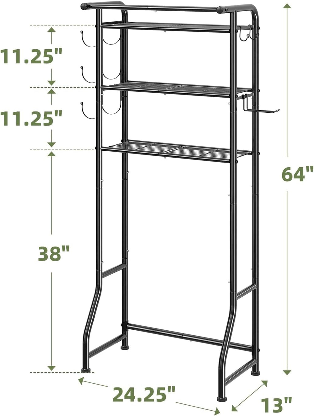 Simple Trending Over The Toilet Storage Cabinet, Metal Bathroom Shelf Organiz...
