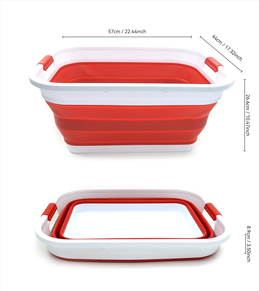 SAMMART 41L (10.8 gallon) Collapsible Plastic Laundry Basket-Foldable Pop Up ...