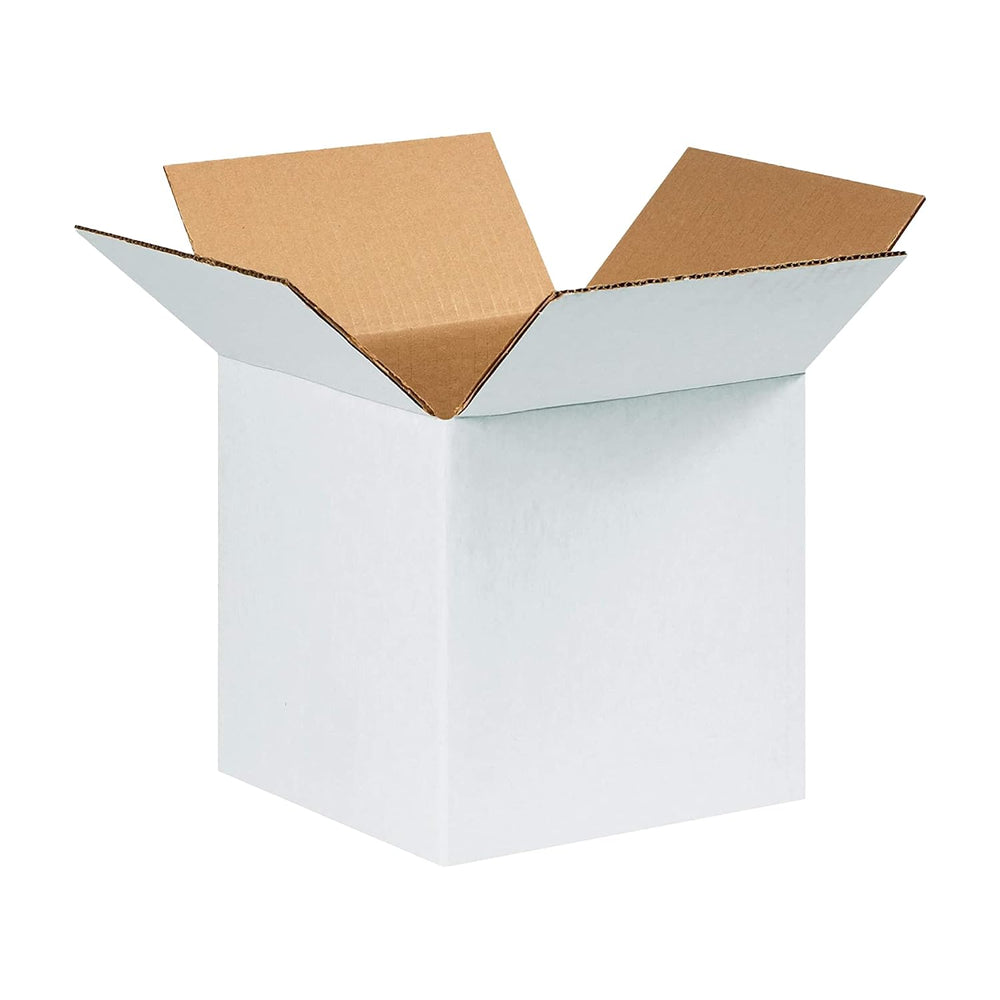 Box USA 888W Corrugated Cardboard Box 8" L x 8" W x 8" H, Whit...