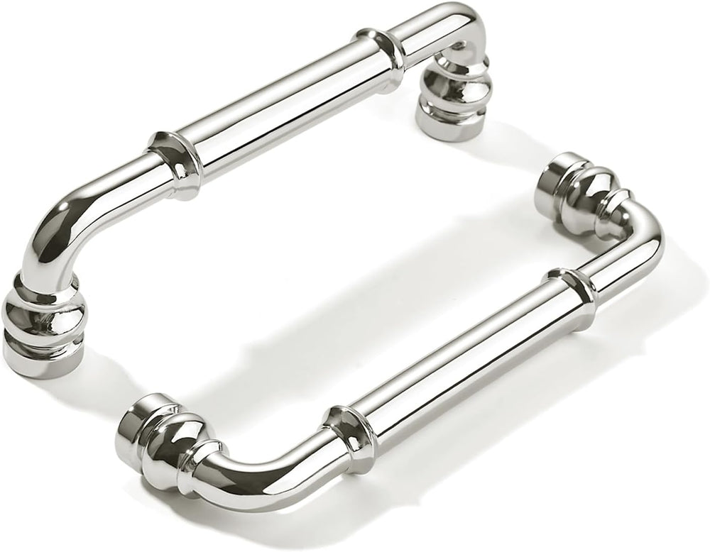 khtumeware 10 Pack Heavy Duty 3" Vibrant Polished Nickel Cabinet Pulls