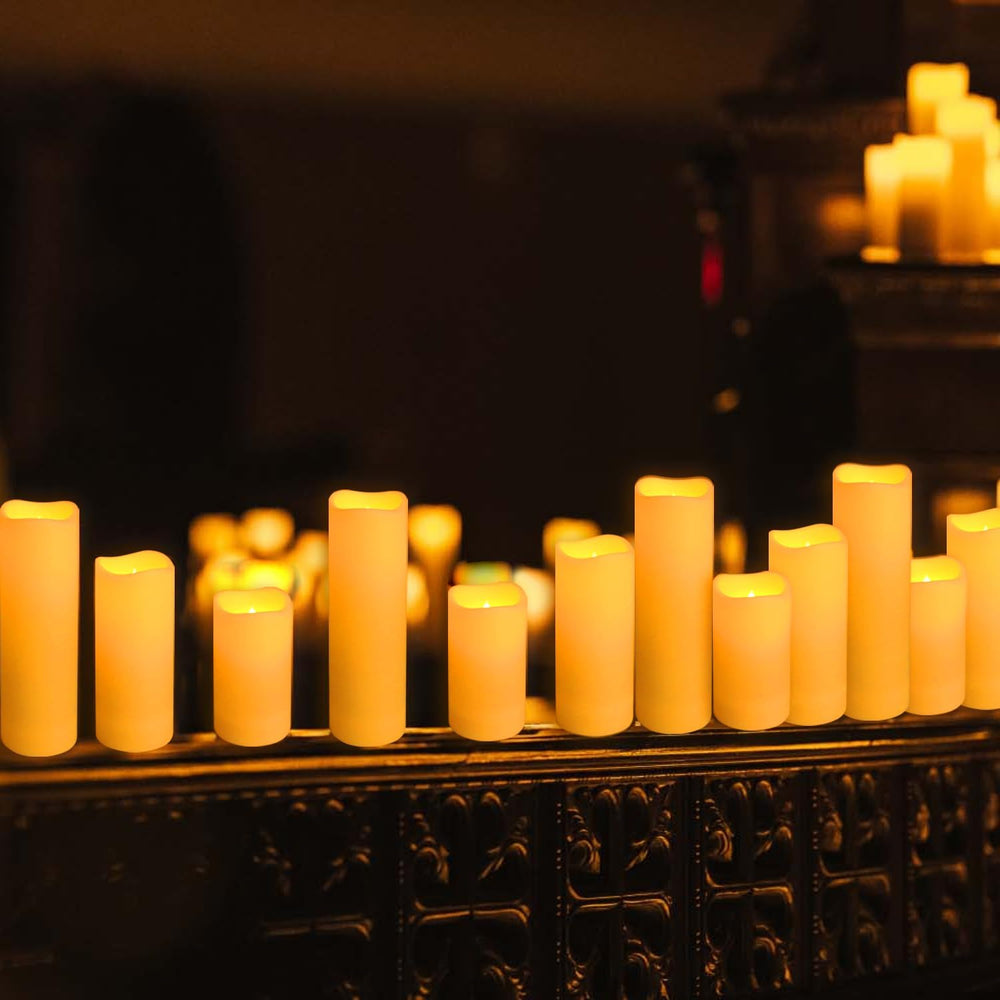 LED Candles 48Pack,Flickering Flameless Design,Operated by Remote with Timer ...