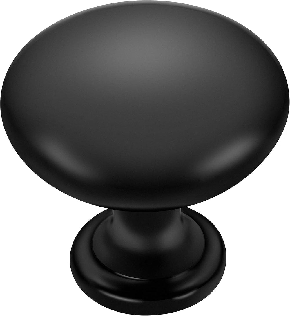 Ravinte Matte Black Cabinet Knobs, Zinc Knobs Drawer Pulls, 30 Pack