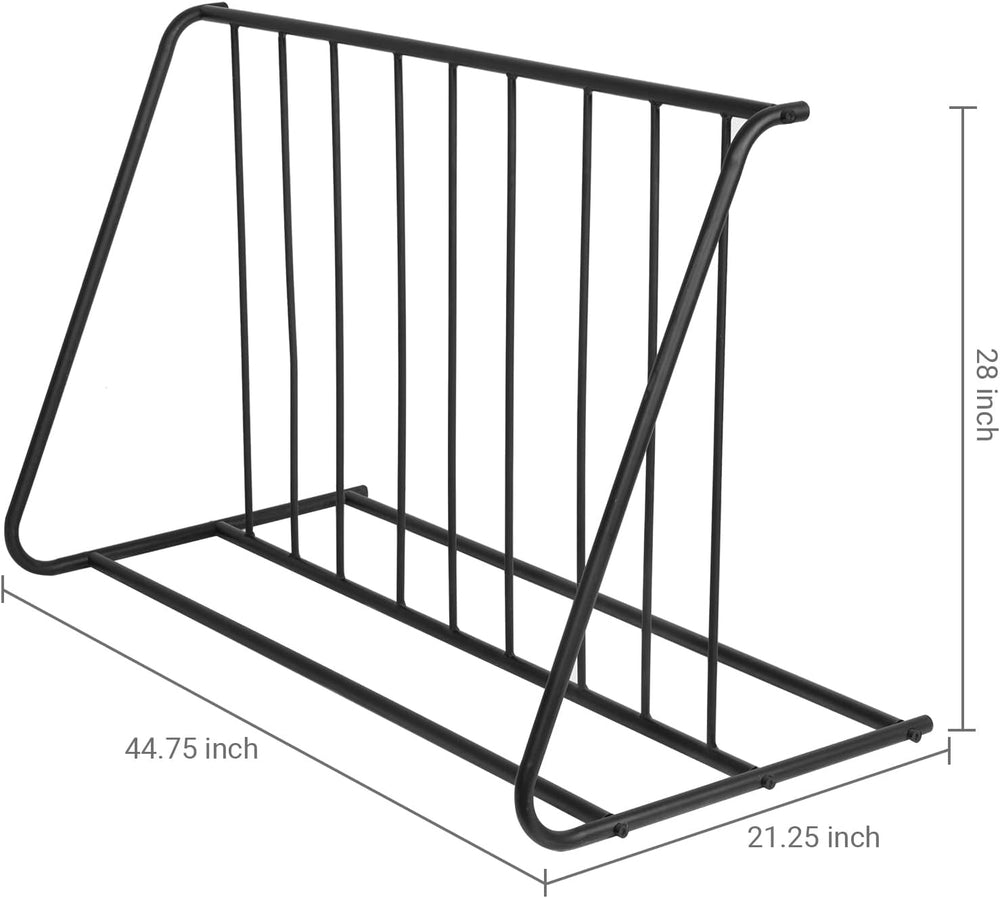 MyGift Large Metal Double-Sided Grid Bike Rack Stand, Freestanding Bicycle St...