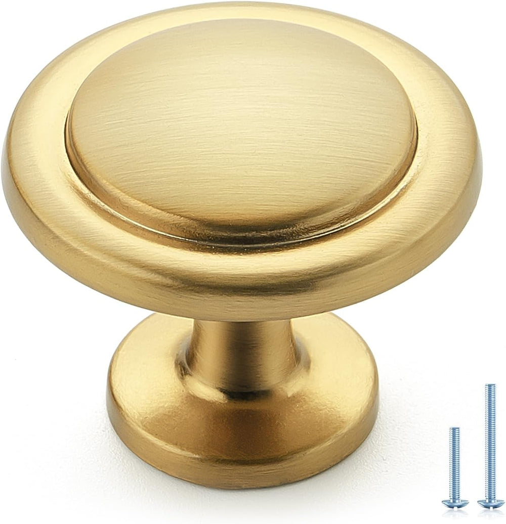 Ravinte Gold Cabinet Knobs Zinc Drawer Knobs, 1-1/4 Inch, 30 Pack