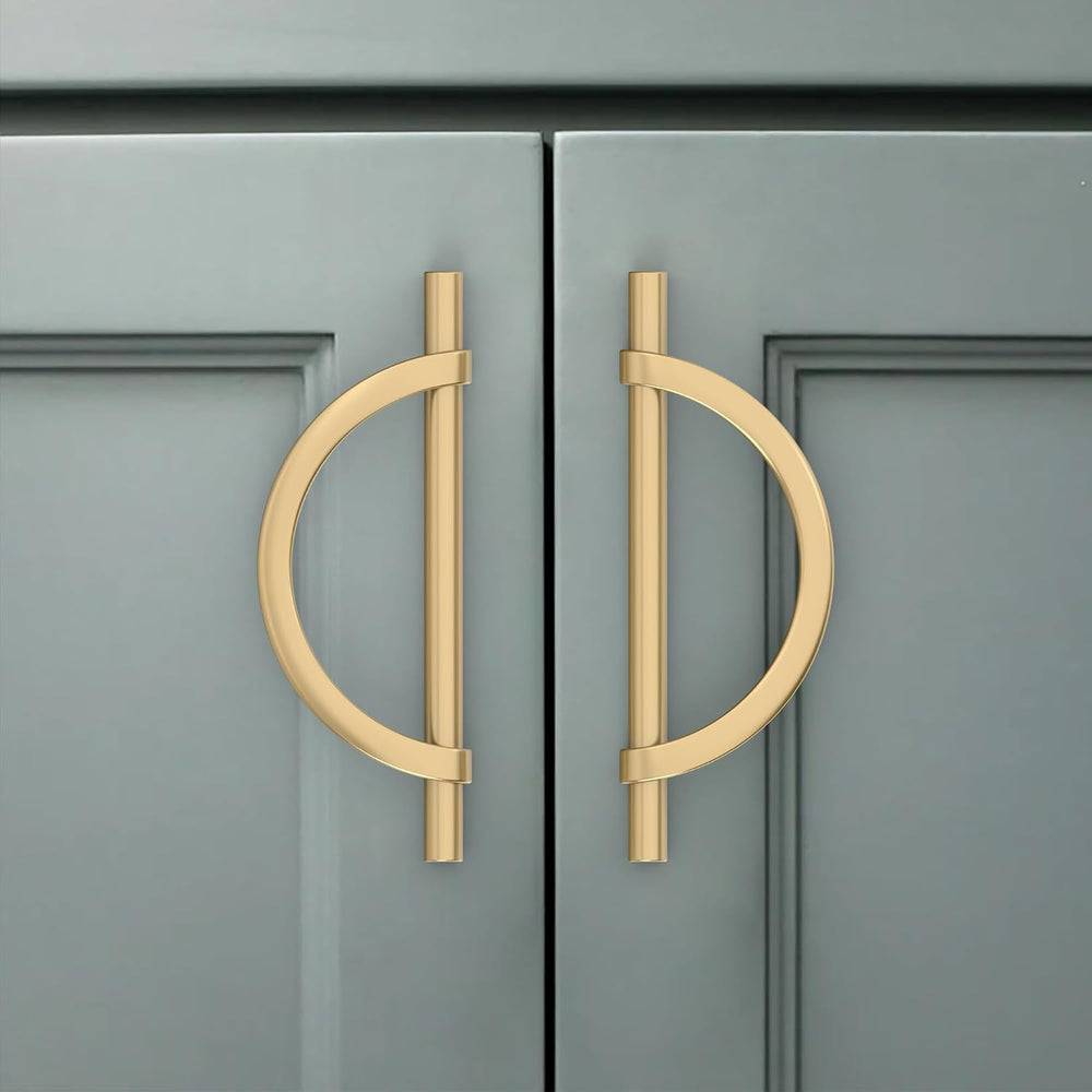 Amerdeco 10 Pack Champagne Bronze Cabinet Pulls 5 Inch(128MM) Hole Centers Ki...